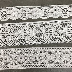 Vintage ornate white lace trim lot 10 yards - sew craft junk journal supplies